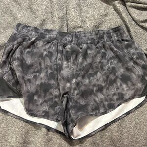 All in Motion Black Patterned Women's Athletic Shorts
